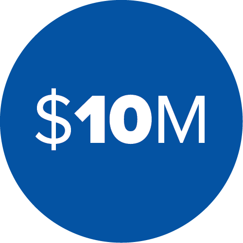 $10 M blue bubble
