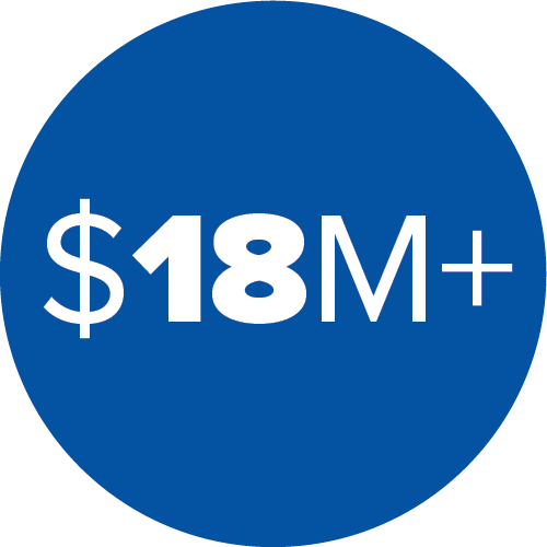 $18M+ blue bubble