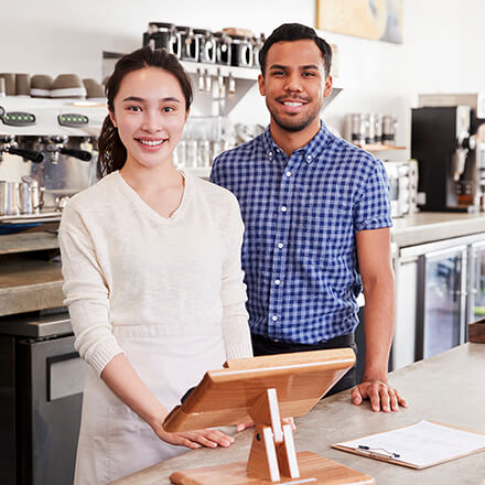 Small Business Owners at coffee shop