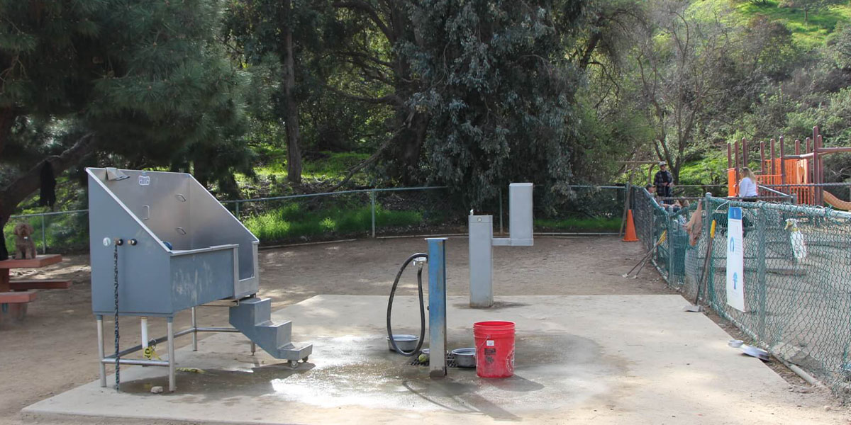 Laurel Canyon Dog Park Wash Station After Renovation 
