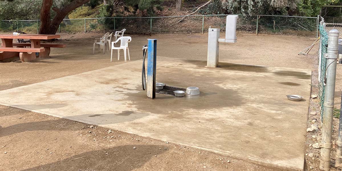 Laurel Canyon Dog Park Wash Station Before Renovation 