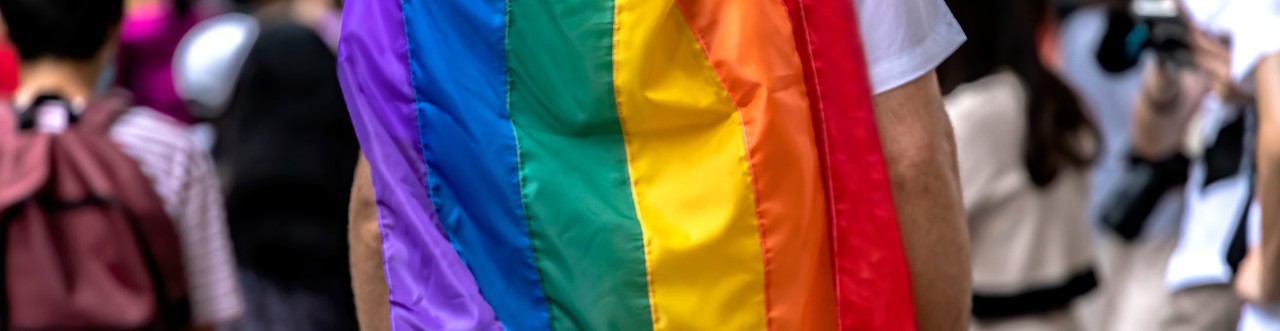 Rainbow Flag on Person
