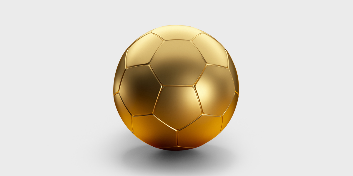 Golden soccer ball