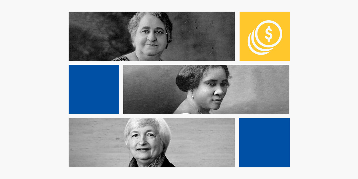 3 portraits of famous women in finance