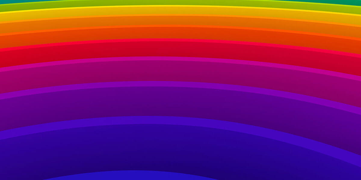Rainbow of color bands