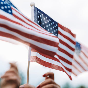 Veterans Day Parade Flags