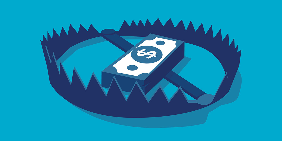 Money as bait in beartrap