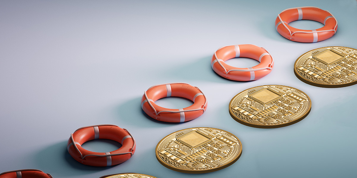 Currency lined up with a row of lifesavers