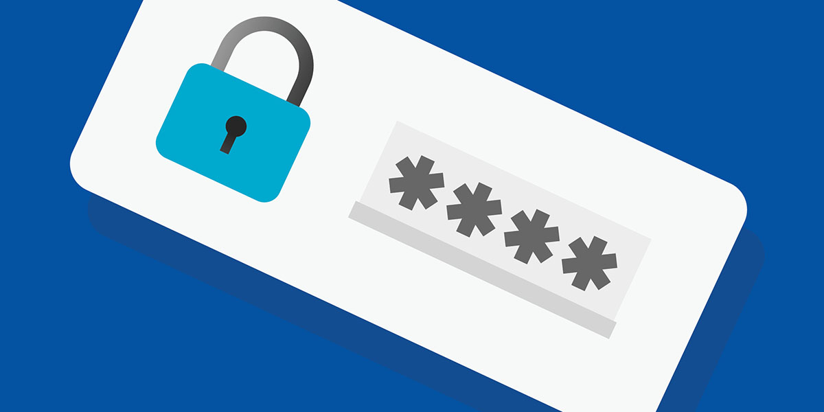 Lock icon with hidden password