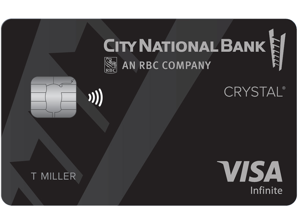 Front of the City National Crystal® Visa Infinite® Credit Card