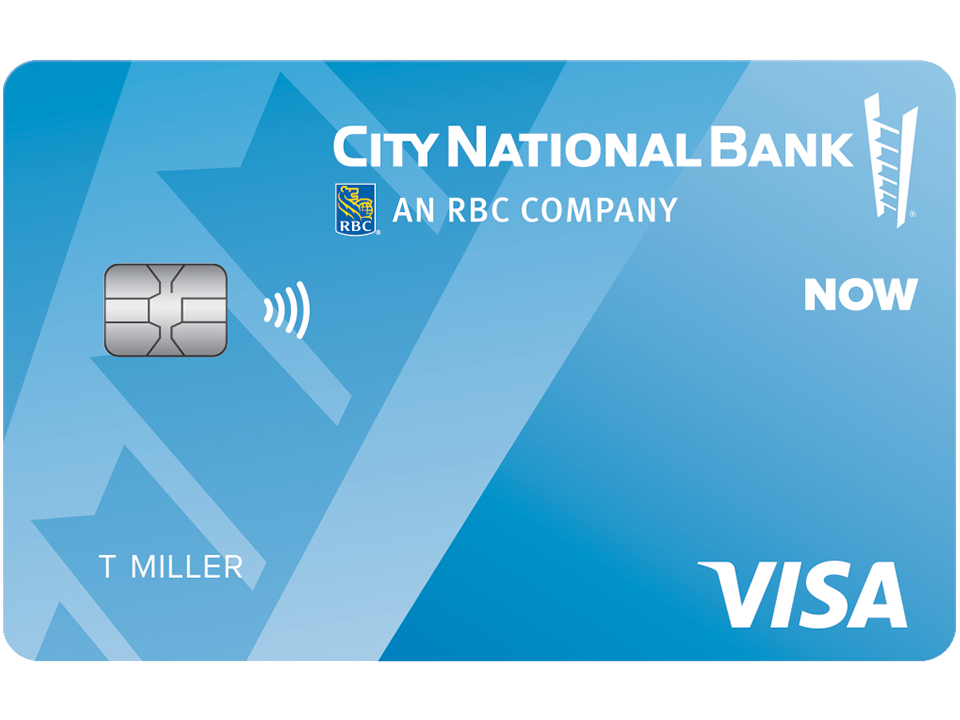 Front of the City National Now Credit Card