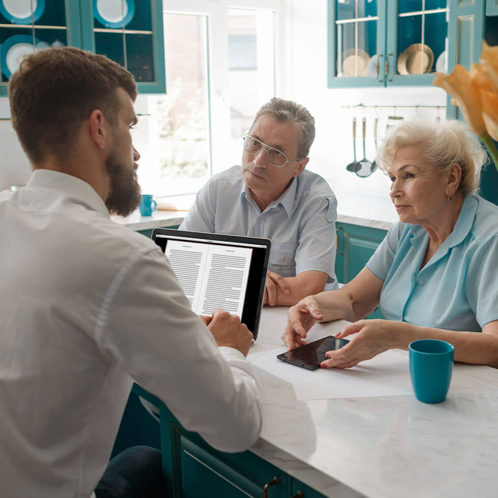 Financial advisor from City National Bank retirement planning with a couple